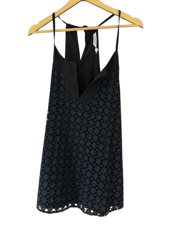 Athleta Tops - Athleta Black Eyelet Lace Halter Tank Top Women’s Spaghetti Strap Tie Back